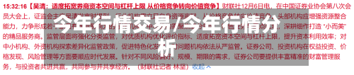 今年行情交易/今年行情分析