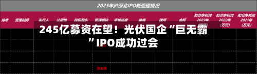 245亿募资在望！光伏国企“巨无霸	”IPO成功过会-第2张图片