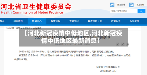 【河北新冠疫情中低地区,河北新冠疫情中低地区最新消息】