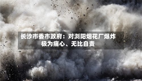 长沙市委市政府：对浏阳烟花厂爆炸极为痛心、无比自责-第2张图片
