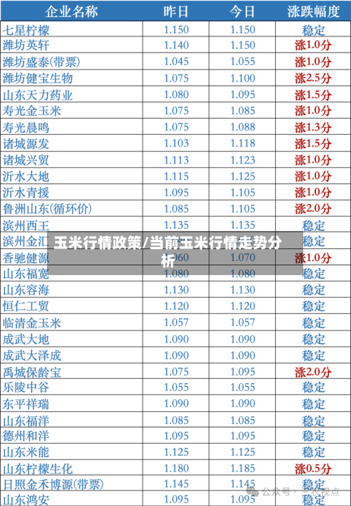 玉米行情政策/当前玉米行情走势分析