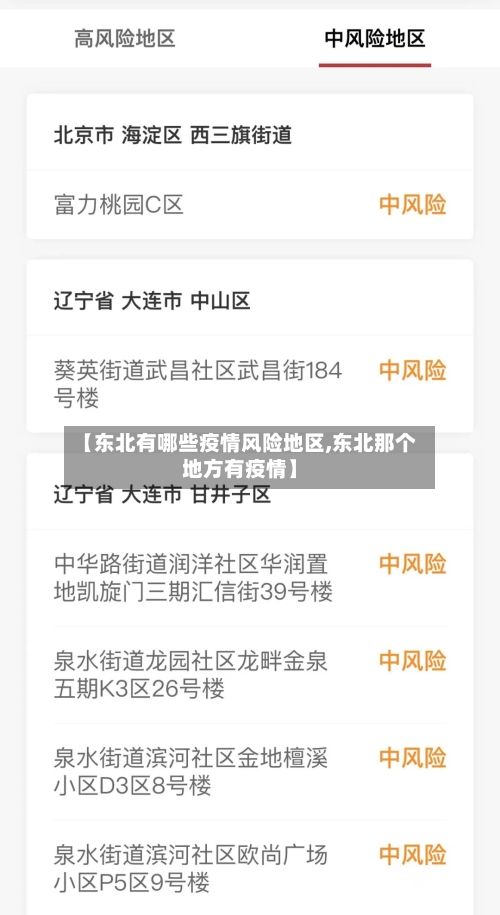 【东北有哪些疫情风险地区,东北那个地方有疫情】