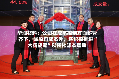 华润材料：公司在成本控制方面多管齐下，除原料成本外	，还积极推进“六精战略”以强化降本增效-第2张图片