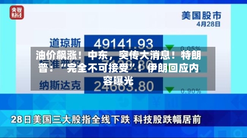 油价飙涨！中东，突传大消息！特朗普：“完全不可接受”！伊朗回应内容曝光-第2张图片