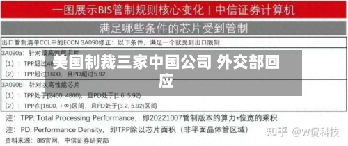 美国制裁三家中国公司 外交部回应-第2张图片