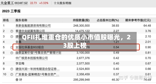 QFII扎堆重仓的优质小市值股曝光，23股上榜