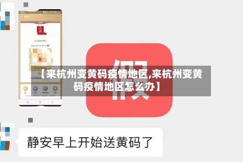 【来杭州变黄码疫情地区,来杭州变黄码疫情地区怎么办】