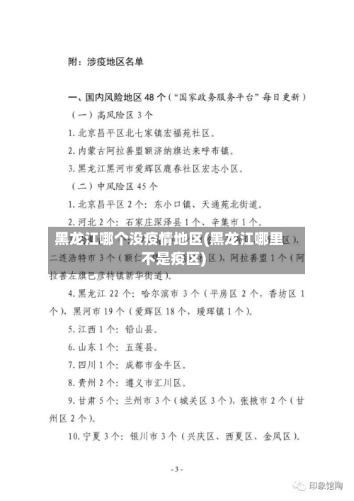 黑龙江哪个没疫情地区(黑龙江哪里不是疫区)