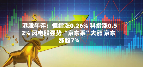 港股午评：恒指涨0.26% 科指涨0.52% 风电股强势 “京东系”大涨 京东涨超7%
