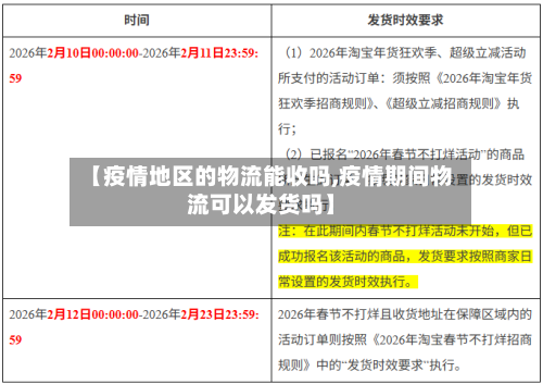 【疫情地区的物流能收吗,疫情期间物流可以发货吗】-第3张图片