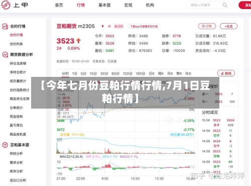 【今年七月份豆粕行情行情,7月1日豆粕行情】