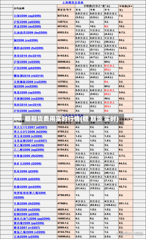 糖期货费用实时行情(糖 期货 实时)