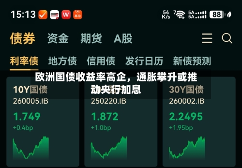 欧洲国债收益率高企	，通胀攀升或推动央行加息-第2张图片