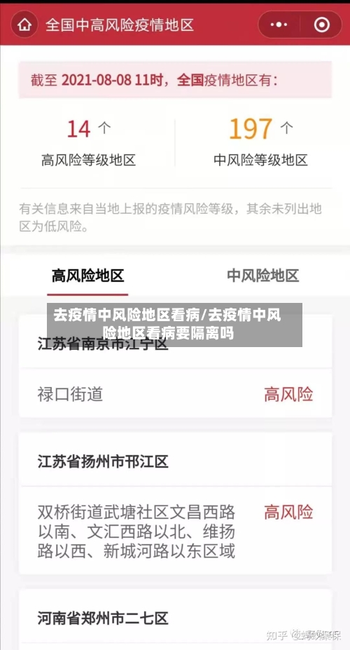 去疫情中风险地区看病/去疫情中风险地区看病要隔离吗-第2张图片