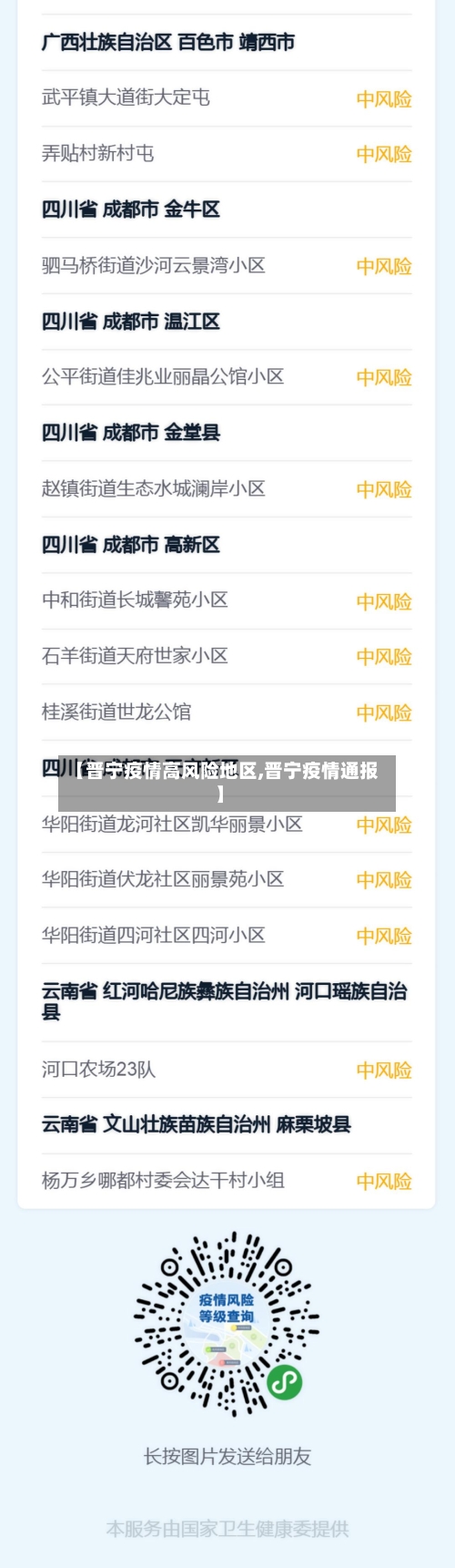 【晋宁疫情高风险地区,晋宁疫情通报】-第2张图片
