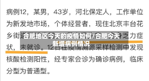 合肥地区今天的疫情如何/合肥今天新增病例情况