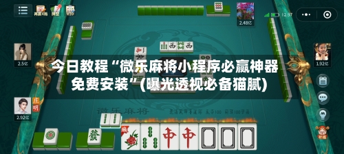 今日教程“微乐麻将小程序必赢神器免费安装”(曝光透视必备猫腻)-第3张图片