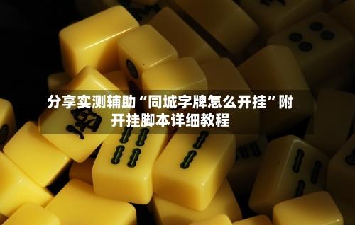 分享实测辅助“同城字牌怎么开挂”附开挂脚本详细教程-第2张图片