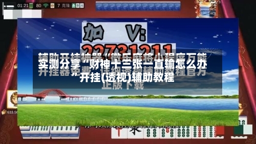 实测分享“财神十三张一直输怎么办”开挂(透视)辅助教程-第2张图片