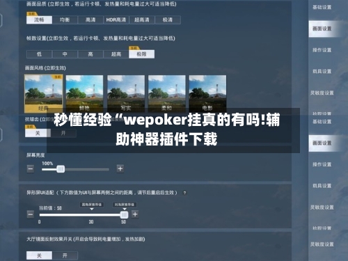 秒懂经验“wepoker挂真的有吗!辅助神器插件下载
