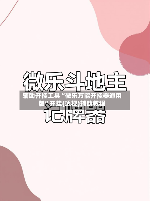 辅助开挂工具“微乐万能开挂器通用版	”开挂(透视)辅助教程-第2张图片