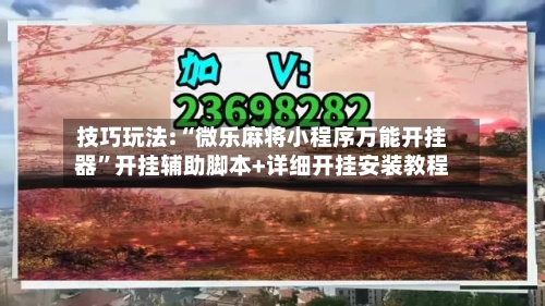 技巧玩法:“微乐麻将小程序万能开挂器”开挂辅助脚本+详细开挂安装教程-第2张图片