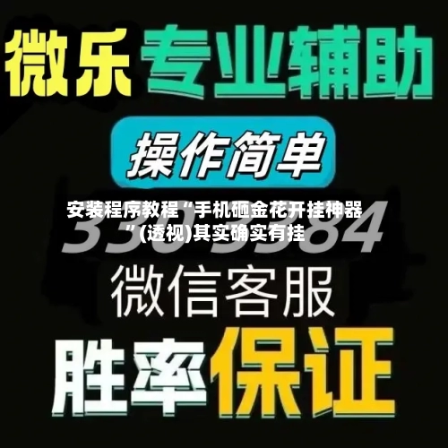 安装程序教程“手机砸金花开挂神器”(透视)其实确实有挂-第2张图片
