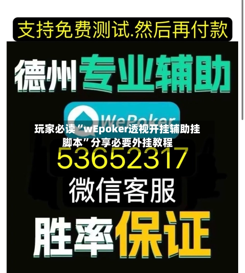 玩家必读“wEpoker透视开挂辅助挂脚本”分享必要外挂教程-第3张图片