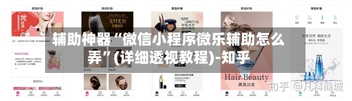 辅助神器“微信小程序微乐辅助怎么弄”(详细透视教程)-知乎-第3张图片