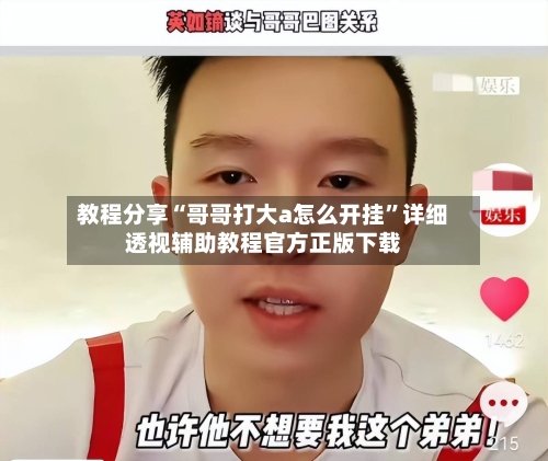 教程分享“哥哥打大a怎么开挂”详细透视辅助教程官方正版下载-第2张图片