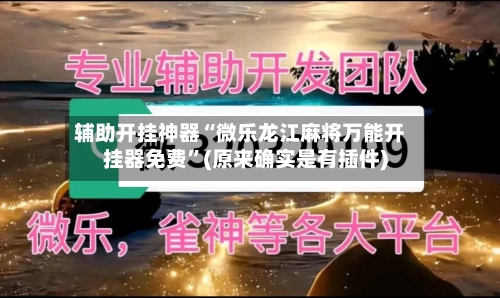 辅助开挂神器“微乐龙江麻将万能开挂器免费	”(原来确实是有插件)-第3张图片