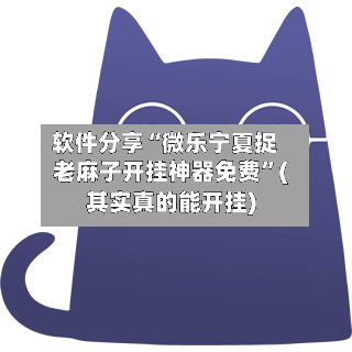 软件分享“微乐宁夏捉老麻子开挂神器免费”(其实真的能开挂)-第3张图片