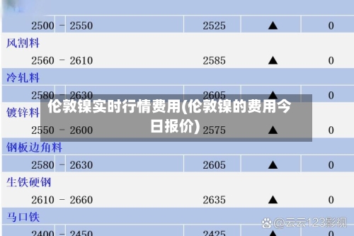 伦敦镍实时行情费用(伦敦镍的费用今日报价)-第3张图片