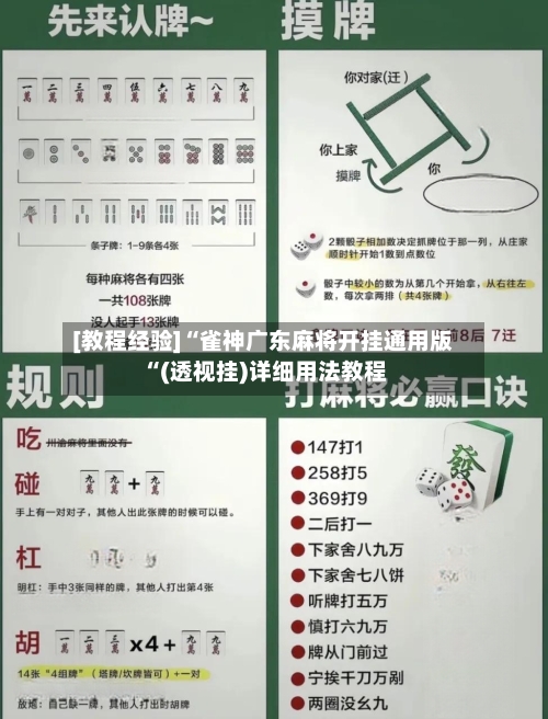 [教程经验]“雀神广东麻将开挂通用版“(透视挂)详细用法教程