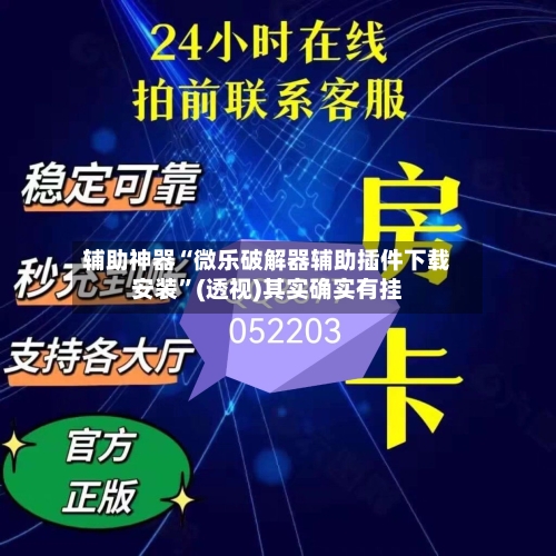 辅助神器“微乐破解器辅助插件下载安装”(透视)其实确实有挂-第2张图片