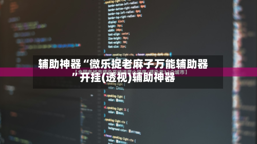 辅助神器“微乐捉老麻子万能辅助器”开挂(透视)辅助神器-第3张图片