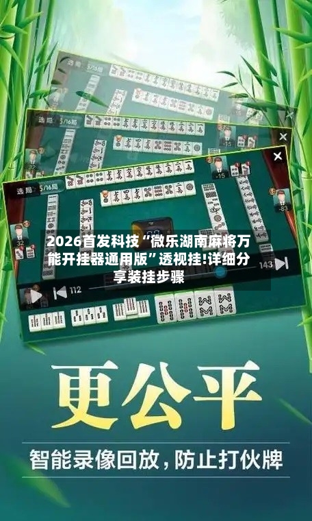 2026首发科技“微乐湖南麻将万能开挂器通用版”透视挂!详细分享装挂步骤-第2张图片