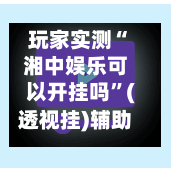 玩家实测“湘中娱乐可以开挂吗	”(透视挂)辅助透视教程-第2张图片