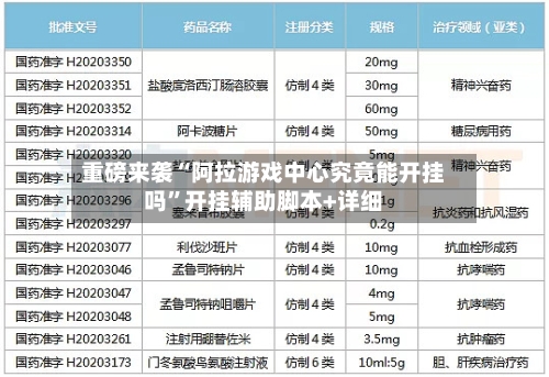 重磅来袭“阿拉游戏中心究竟能开挂吗”开挂辅助脚本+详细