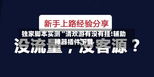 独家脚本实测“清欢游有没有挂!辅助神器插件下载