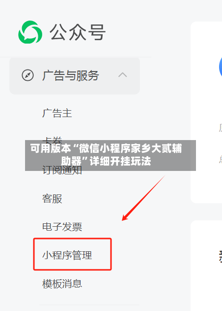 可用版本“微信小程序家乡大贰辅助器	”详细开挂玩法-第2张图片