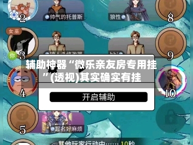辅助神器“微乐亲友房专用挂”(透视)其实确实有挂