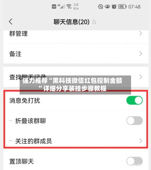 强力推荐“黑科技微信红包控制金额	”详细分享装挂步骤教程-第2张图片