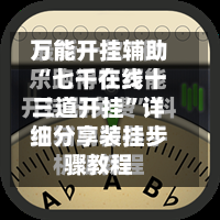 万能开挂辅助“七千在线十三道开挂”详细分享装挂步骤教程-第2张图片