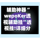 辅助神器“wepoKer透视辅助挂”透视挂!详细分享装挂步骤