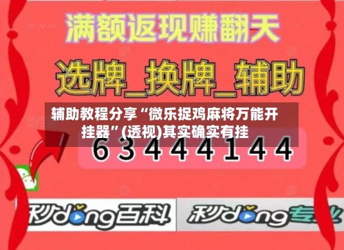 辅助教程分享“微乐捉鸡麻将万能开挂器	”(透视)其实确实有挂-第2张图片