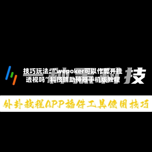 技巧玩法:“wepoker可以作弊开挂透视吗”科技辅助神器手机版教程-第3张图片