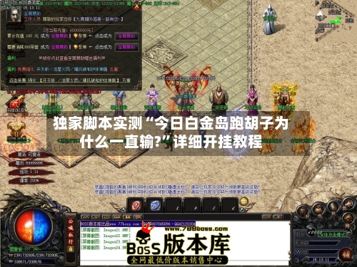 独家脚本实测“今日白金岛跑胡子为什么一直输?”详细开挂教程