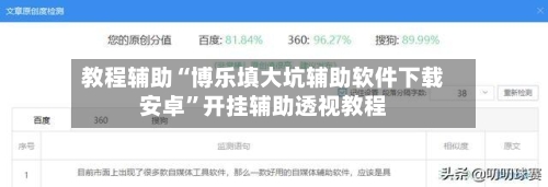 教程辅助“博乐填大坑辅助软件下载安卓	”开挂辅助透视教程-第2张图片