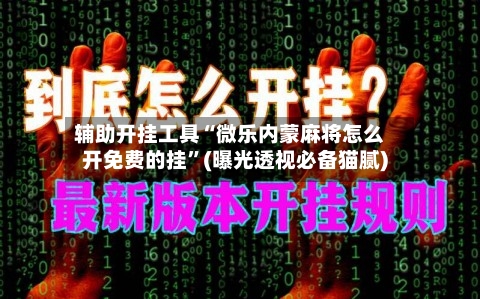 辅助开挂工具“微乐内蒙麻将怎么开免费的挂”(曝光透视必备猫腻)